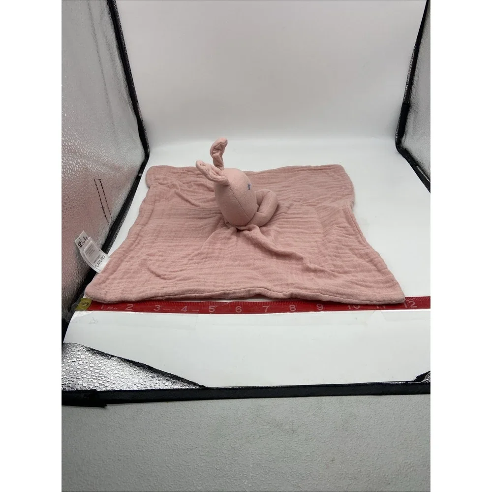 Carters Child of Mine Pink Bunny Muslin Lovey Security Blanket 12x12 SAR549255